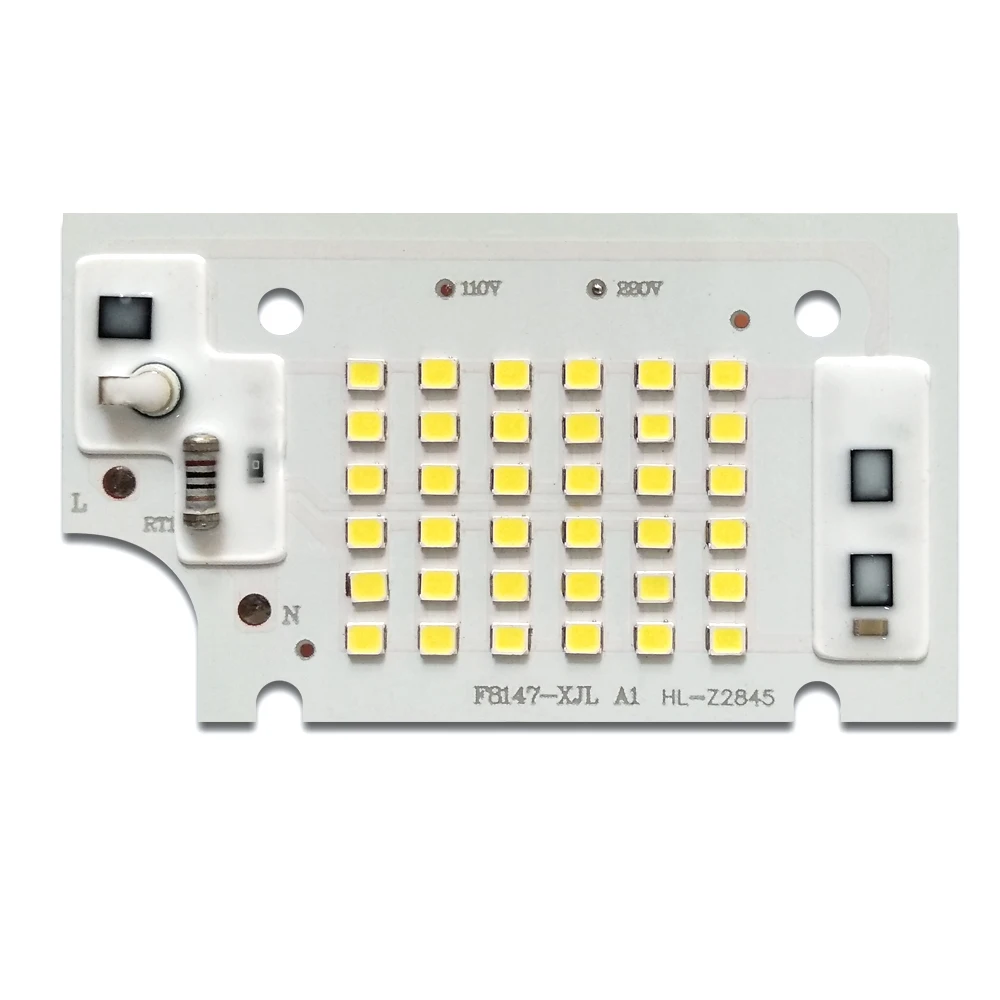 30 шт./лот светодиодная SMD лампа 10 Вт 20 50 100 чип освещения AC220V/110 В вход напрямую