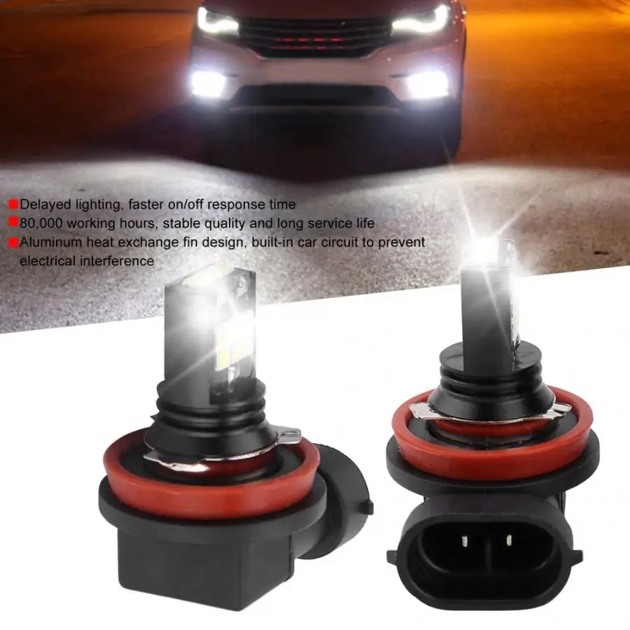 

2PCS Super Bright 15W Car LED Fog Light Lamp Daytime Running Light Bulbs for H8 H11 Car LED fog lights Auto Accessories
