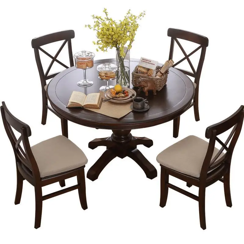 Set Pliante Redonda Dinning Eet Tafel A Manger Moderne Retro Wooden Round De Jantar Mesa Comedor Desk Bureau Dining Table