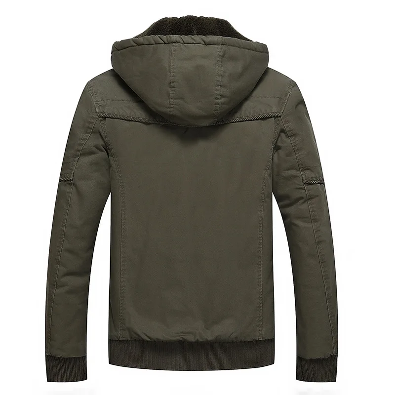 2019 Military Jacket Winter Cargo Coat With Velvet Casual Man Jackets Army Outerwear Clothing