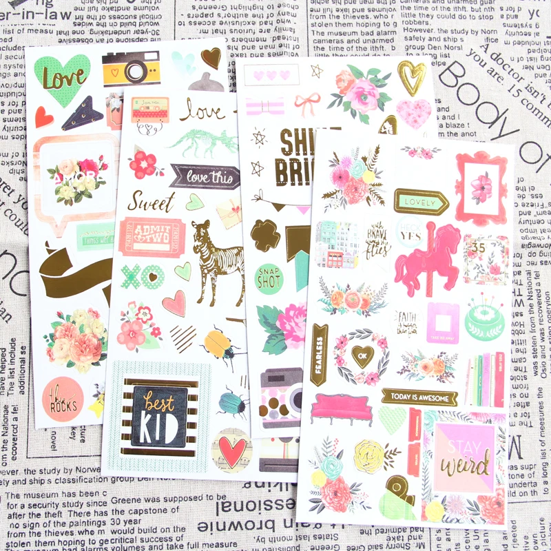 

ZFPARTY Shine Bright Self- adhesive Paper Sticker for Scrapbooking/ DIY Crafts/ Card Making Decoration