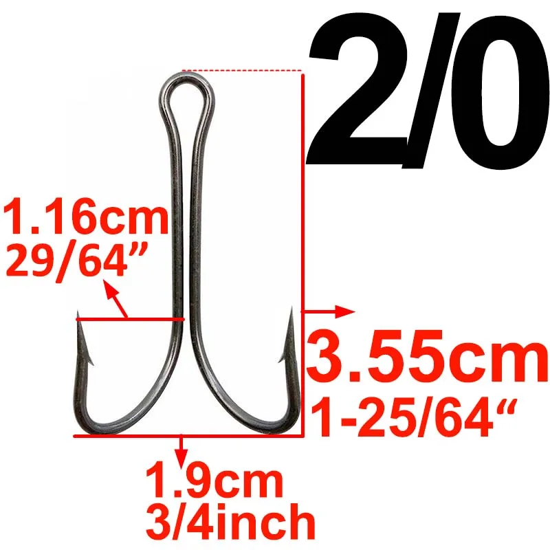 500 шт. двойной рыболовный крючок мушек Duple крюк для Джиг Бас рыболовного крючка Размеры детей 1 года, 2, 4, 6, 8, 1/0 2/0 3/0 4/0 5/0 6/0 7/0 - Цвет: 2l0