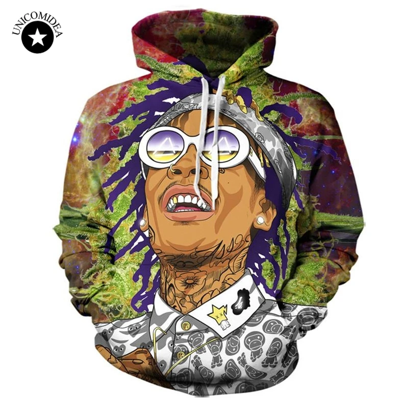 Unicomideaメンズパーカーウィズ カリファファッション3dヒップホップ汗シャツ特大ストリート Streetwear Fashion Wiz Khalifamens Fashion Hoodie Aliexpress