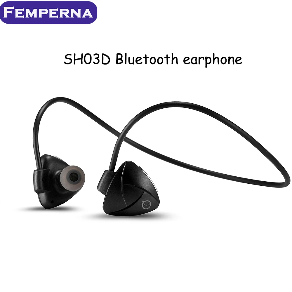 

Femperna SH03D Bluetooth earphone Wireless Headset Stereo Sports MP3 Media Player Voice Reminder for iPhone 6 7 Samsung Phone