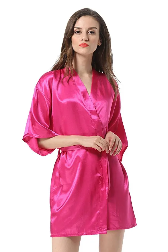 Черный китайский женский халат из искусственного шелка банные вечерние платья, Лидер продаж кимоно, юката, банный халат сплошной цвет пижамы s m l xl XXL NB032