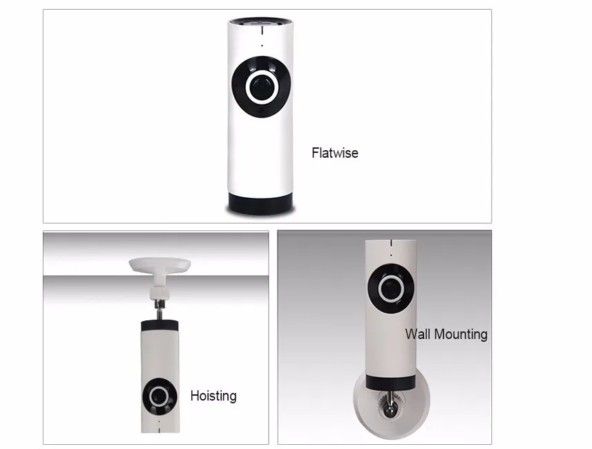 180 градусов панорамный Рыбий глаз объектив Мини Беспроводная ip-камера 720 P ночного видения CCTV камера безопасности подставка для смартфонов