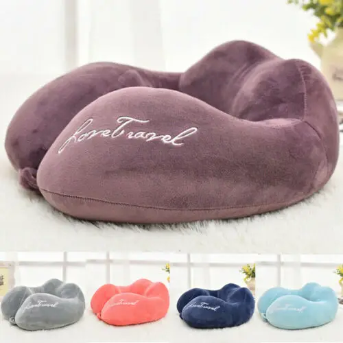 

Hot U Shaped Memory Foam U-shaped Neck Pillows Travel Neck Support Head Rest Car Solid Cushion Pillow