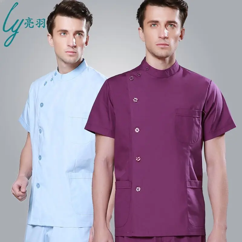 

2019 Summer short sleeve medical uniforms for dentistry dentist costume for men and women medical clothing suit