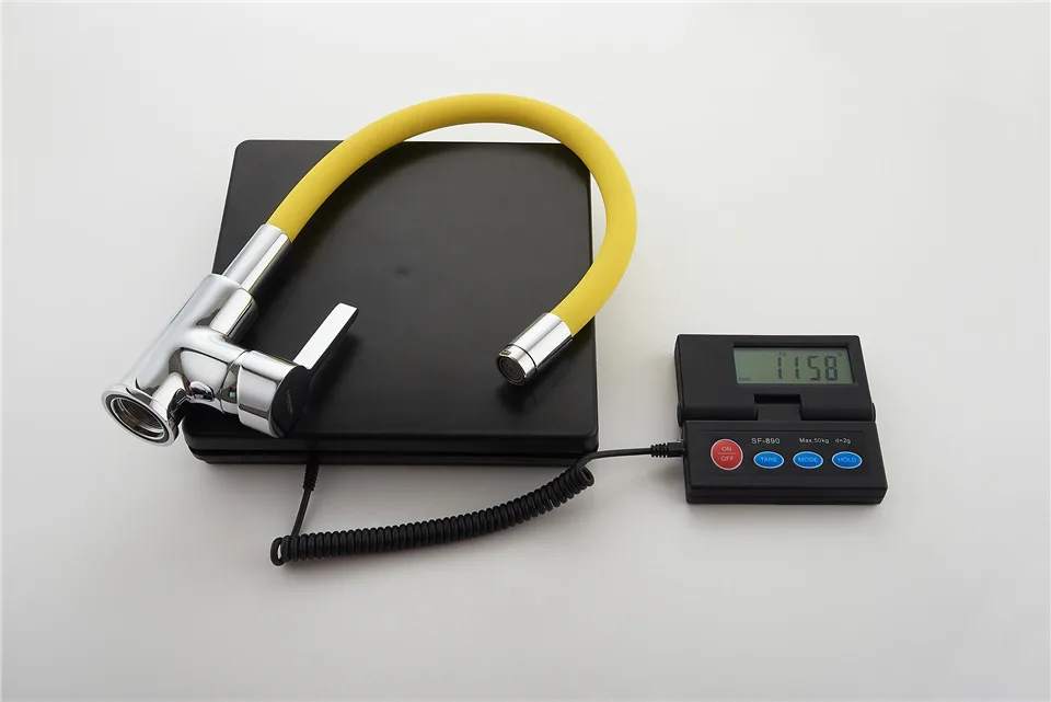 LEDEME Kitchen Faucet Pull Out Deck Mounted Single Handle Faucet Chrome Finish Cold Hot Water Mixer Kitchen Faucet L4898-4 black kitchen tap