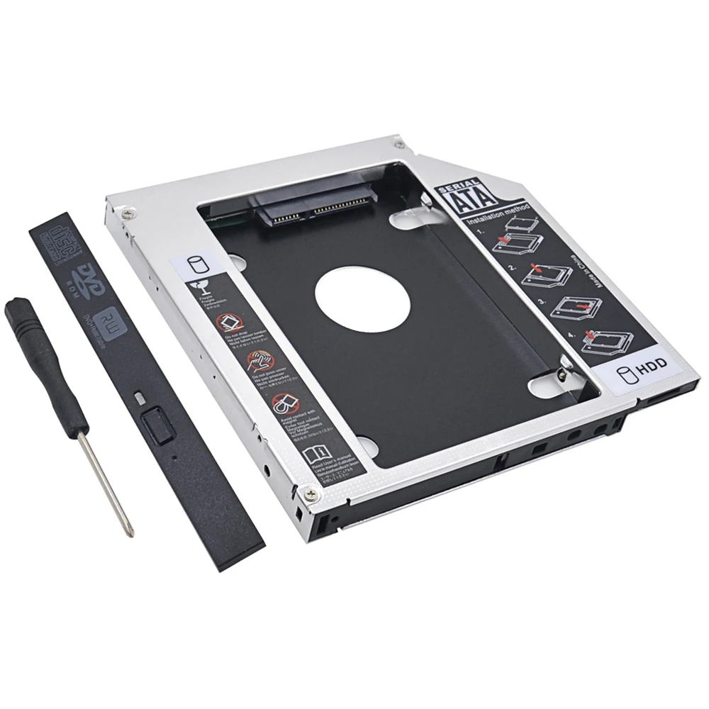 High Quality Aluminum SATA to PATA IDE 2nd HDD Caddy 12.7mm for 2.5