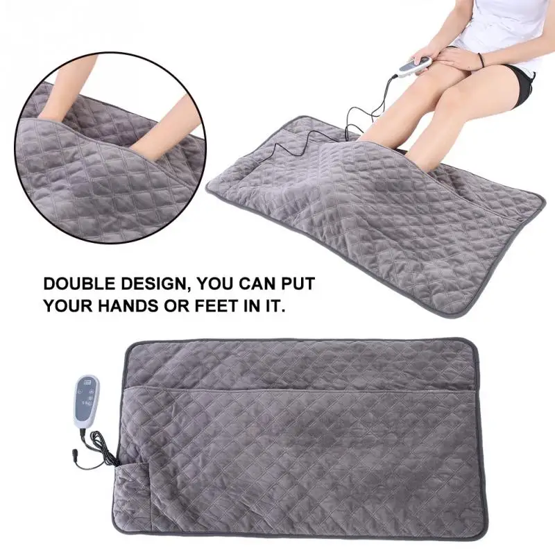 

Electric Heating Pad Blanket Warm Mat Heated Double Blanket Adjustable Temperature Office Cold Therapeutic Feet Heating Cushion