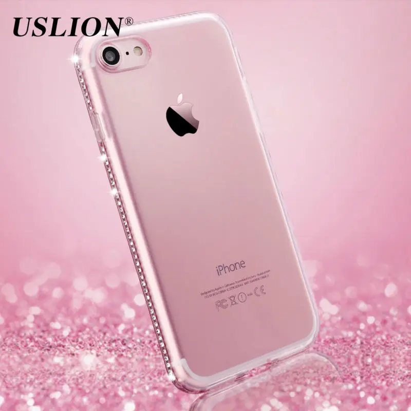 

For Apple iPhone 8 7 6 6s Plus 5s SE Phone Case Luxury Diamond Transparent Soft TPU Cover Case Capa Coque For iPhone 7 Plus