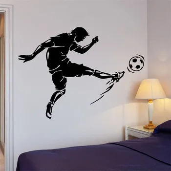 

Wall Decal Soccer Kick Football Ball Sport Decor Cool Interior
