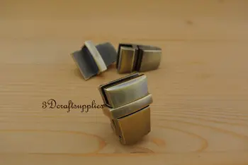 

purse lock wallet Thumb latch tongue clasp anti bronze 1 inch x 1 3/8 inch N6