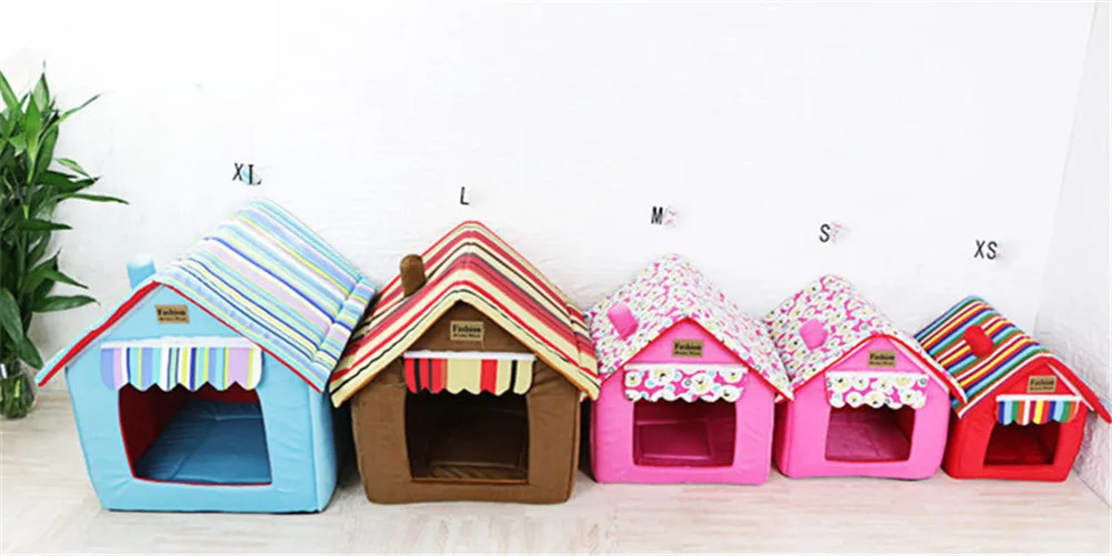 Removable and Washable House Tent Dog Bed