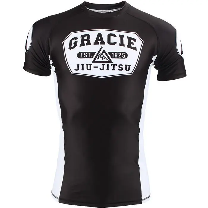 

JJ Rashguard Thailand Tiger Black White Bodybuilding Clothes MMA FIGHT TOPS man sharper