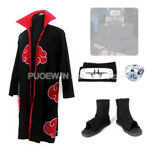 

2014New Anime Uzumaki Naruto Kakuzu Akatsuki Cosplay Costume Red cloak cosplay Full Set
