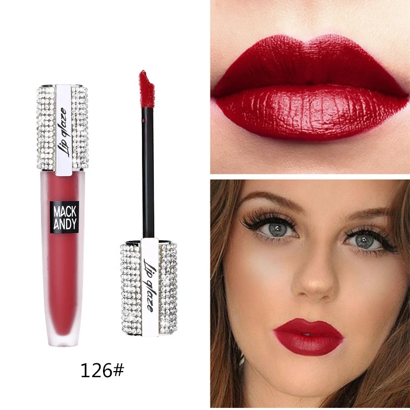 

Lip Gloss Matte Makeup Waterproof Red Lip Long Lasting Gloss Matte Black Lipgloss Matte Liquid Lipsticks