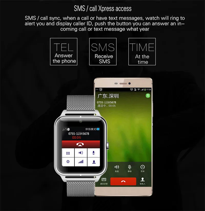 Смарт-часы Z50 с поддержкой Bluetooth, sim-карты, 2G, GSM, tf-карты, умные часы для телефонов, фитнес-трекер, шагомер для IOS, Android