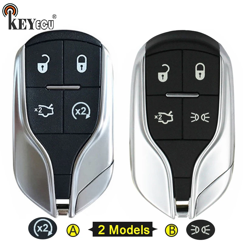 KEYECU 10x для Maserati Ghibli Quattroporte идентификаторе FCC: M3N-7393490 Замена 4 кнопки Smart Remote ключа автомобиля чехол Fob