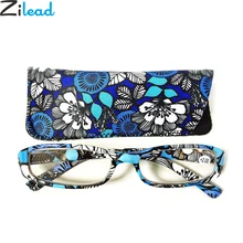 Zilead Ретро Для женщин Цветочный Портативный очки для чтения смолы прозрачные линзы пресбиопические очки солнцезащитные очки с Чехол+ 1.0to+ 4,0 унисекс