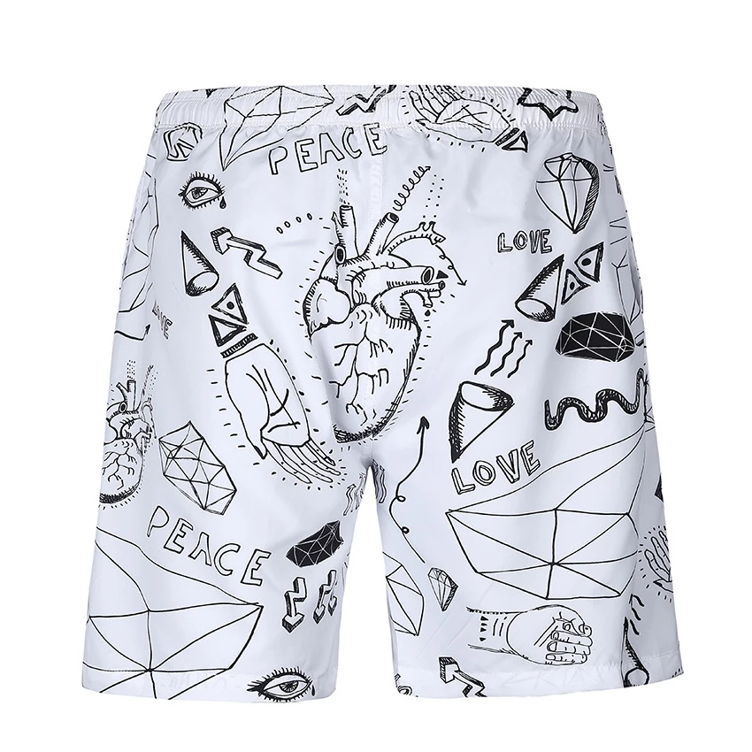 Reviews Men Printed Beach Shorts Quick Dry Running Shorts Swimwear Swimsuit Swim Trunks Beachwear Beach Pants Board Shorts Plus Size