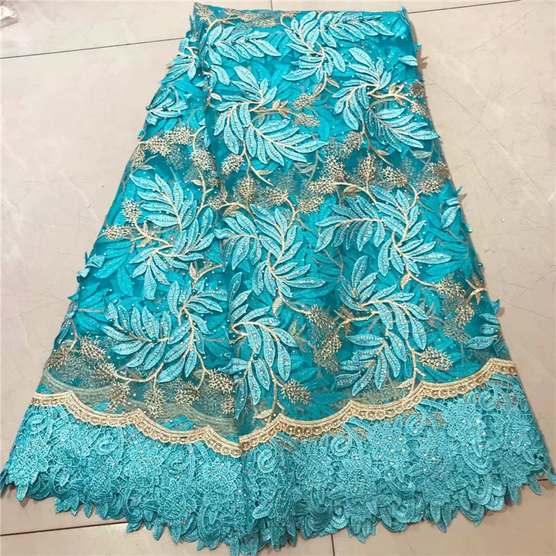 2019 Latest African Lace Fabric High Quality French With Stones Nigerian Tulle For Wedding Dress | Дом и сад