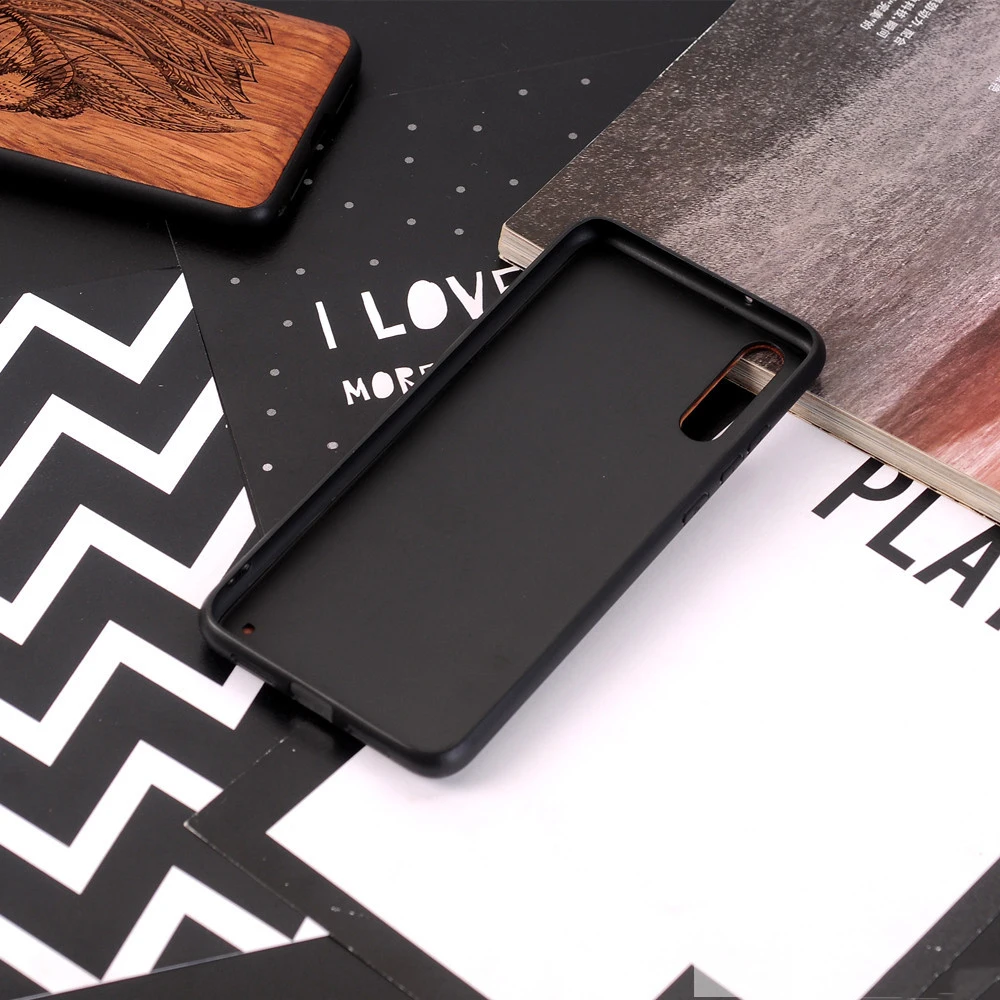 Деревянный чехол для huawei P20 Pro P20 Lite Lazer задняя мягкая накладка на край модный легкий и ультратонкий полузавернутый чехол