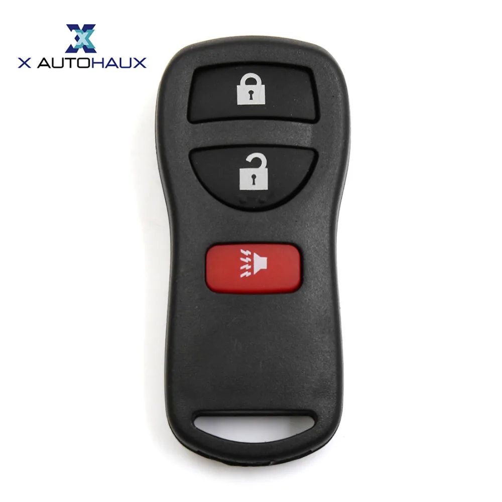 

X AUTOHAUX 3 Button Key Fob Remote Case Replacement CWTWB1U415 CWTWB1U733 CWTWB1U821 For Nissan Xterra 2002-2005