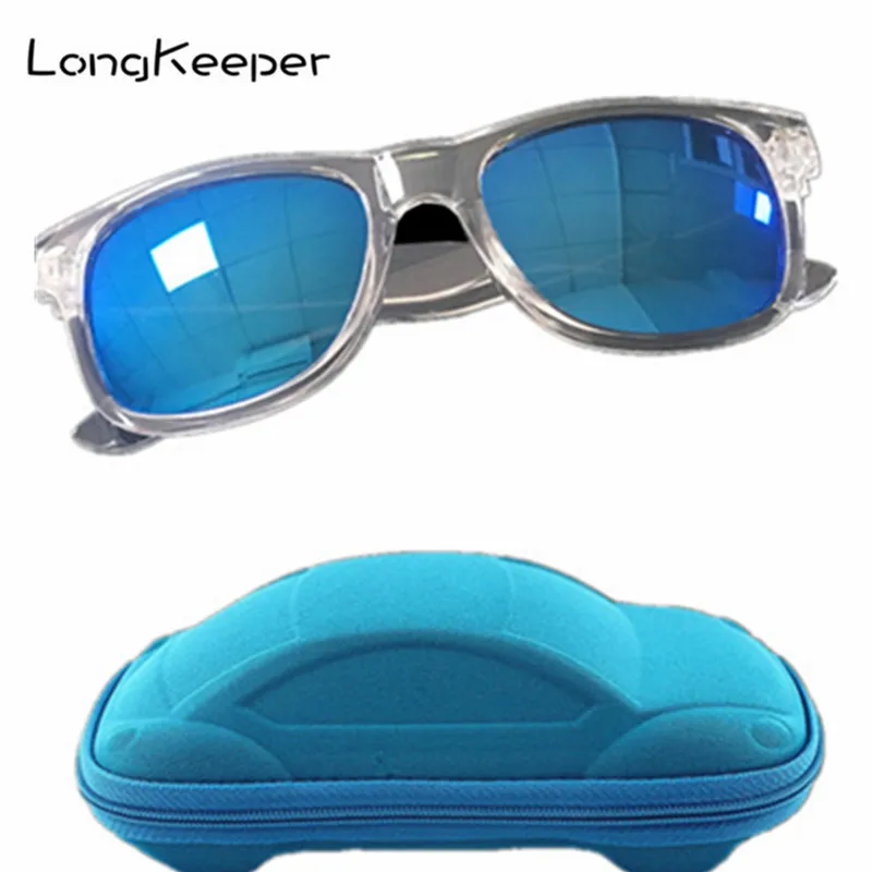 

LongKeeper Classic Children Sunglasses Boys Girls Kids Baby Child Sun Glasses Goggles Cool UV400 Mirror Glasses With Box Case