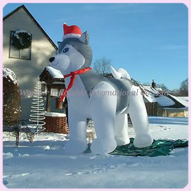 Large Lowes Outdoor Lovely Husky Dog Christmas Inflatable Yard Large lowes outdoor lovely husky dog christmas inflatable yard decoration - Large Lowes Outdoor Lovely Husky Dog Christmas Inflatable Yard
