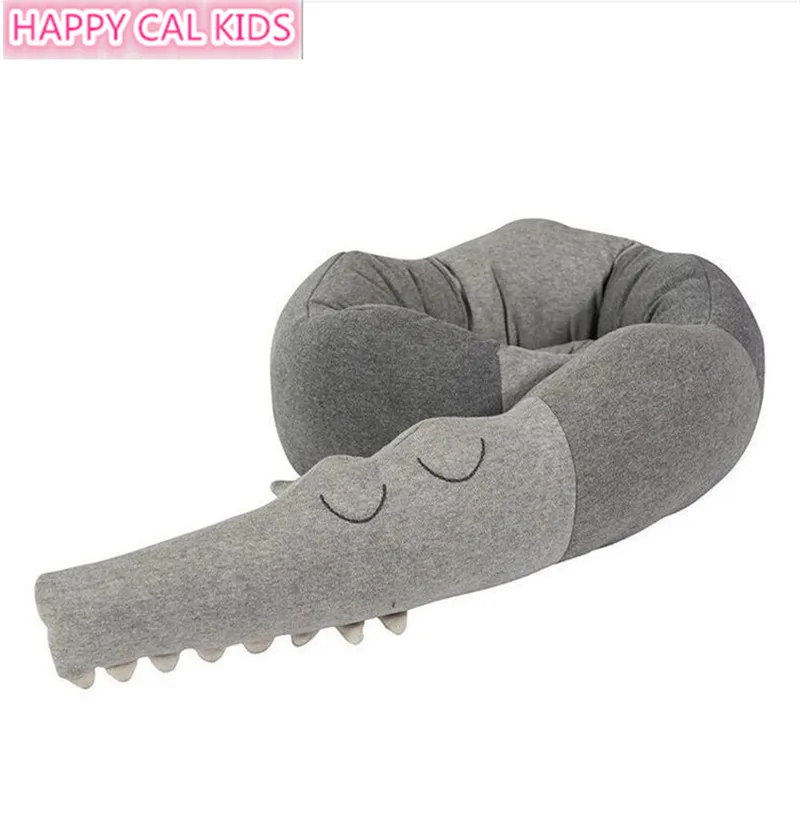 

180CM Cartoon Crocodile Stuffed Pillow Newborn Baby Bed Bumper Kids Calm Sleepping Dolls Room Decoration Crib Cushion Toys Gifts