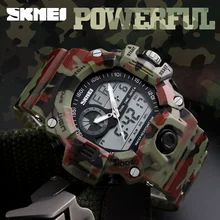 Hommes sport montres SKMEI double affichage numérique montres LED quartz analogique montre 2017 cadeau montres étanches relogio masculino