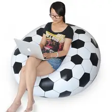 DHL free ship waterproof PVC inflatable seat chairs,instant air filled bean bag chair,football and soccer ball design beanbag