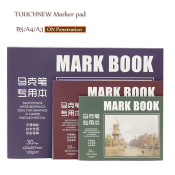 

B5 A4 A5 Marker Pad 30 Sheets Professional No Penetration Paper Drawing Album Sketchbook For Student Artists Art Supplies