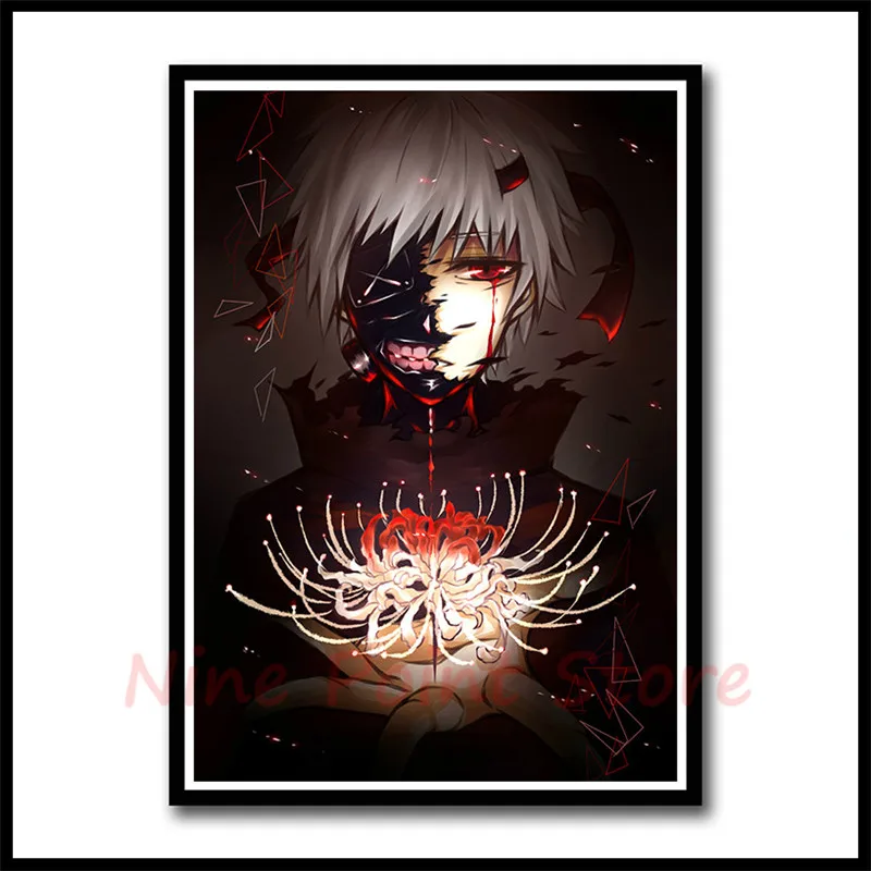 Классический постер Tokyo Ghoul с печатью белой бумаги четкое изображение украшение