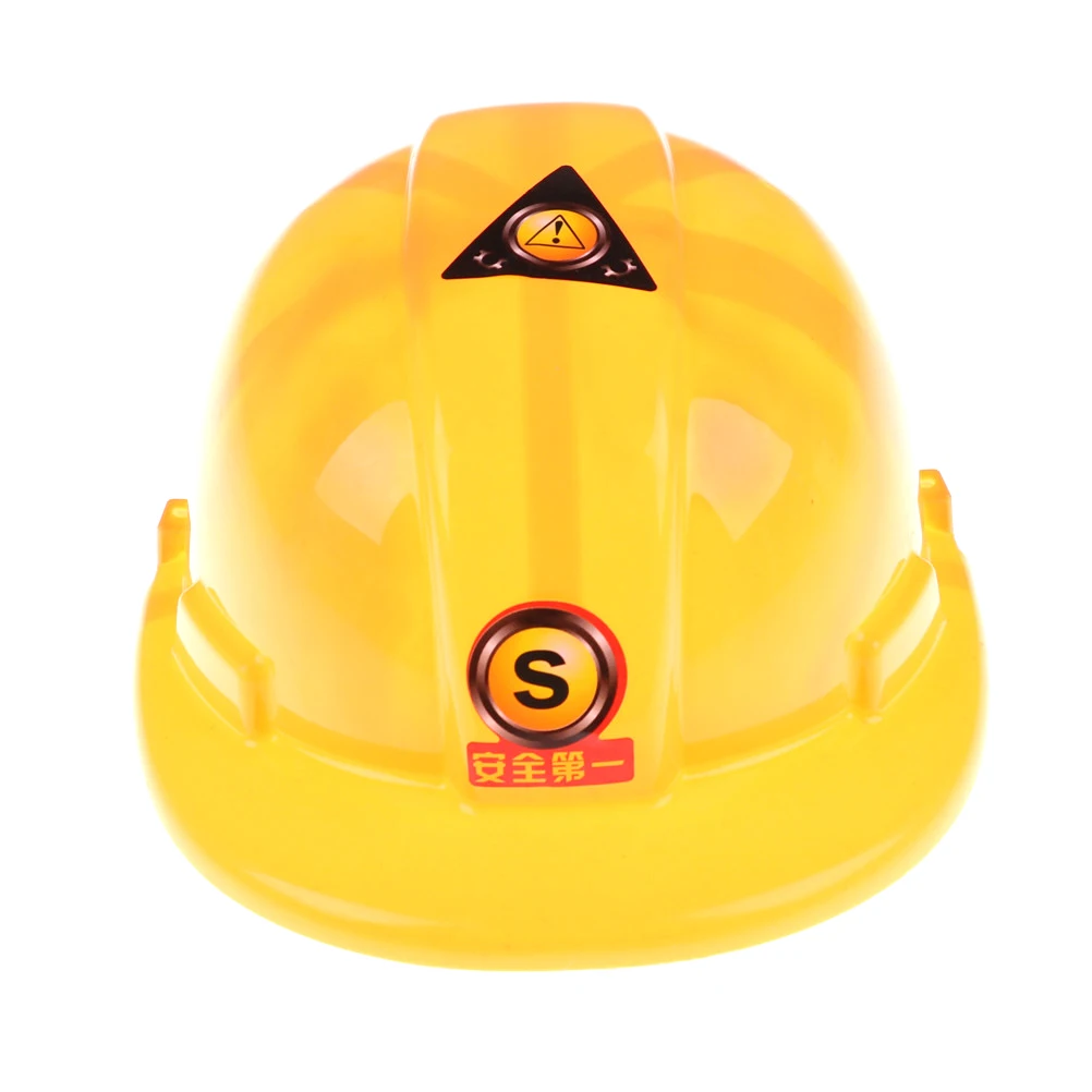 New Yellow Simulation Safety Helmet Pretend Role Play Hat Toy Construction Funny Gadgets Creative Kids Children Gift 3