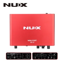 НУКС ок-2 мини-Аудио Интерфейс порт USB разъем XLR 6.35 мм входной Аудио интерфейс для прибора Микрометр воспроизведение MIDI запись 