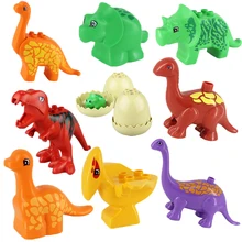 10pcs set Original Jurassic Dinosaur Series Building Blocks Kids Toy Model Kit Particle Blocks Adventure Time