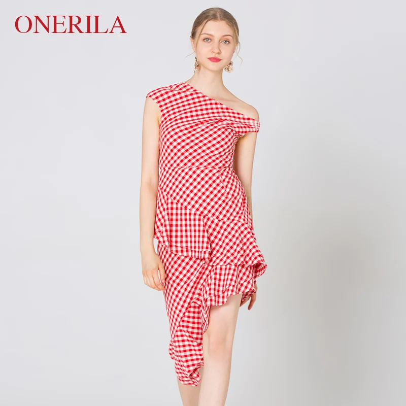 Ruffles Vintage Plaid Dress