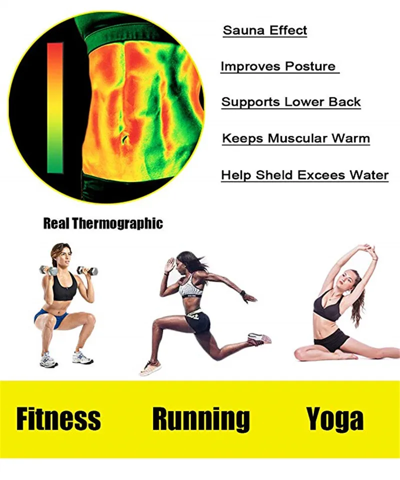 LAZAWG Women Waist Trainer Hot Sauna Sweat Neoprene Belt Weight Loss Strap Body Shaper Tummy Control Cincher Fat Burn Girdle