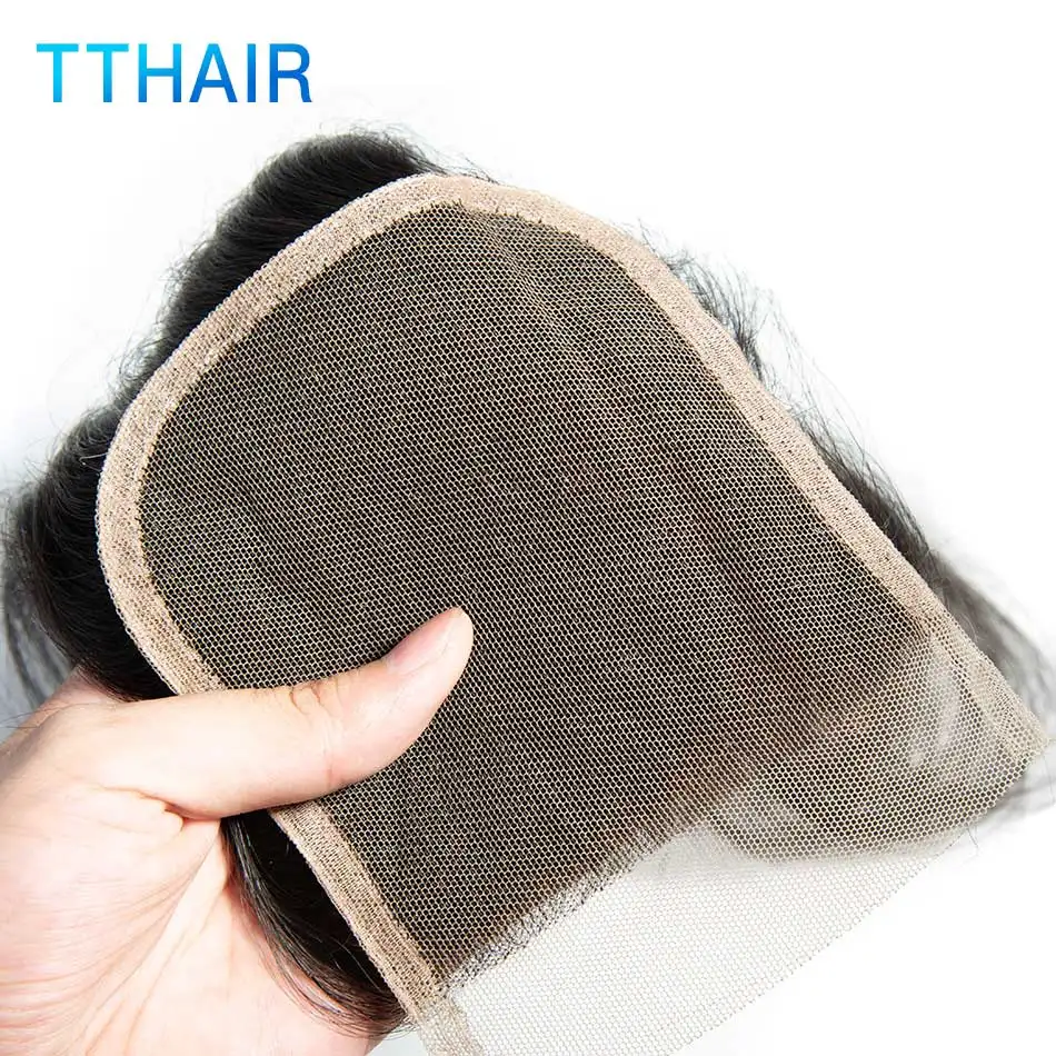 Объемные волнистые пучки с бразильские волосы с закрытием плетение пучки с закрытием человеческих волос 3 пучка с закрытием Remy TTHAIR