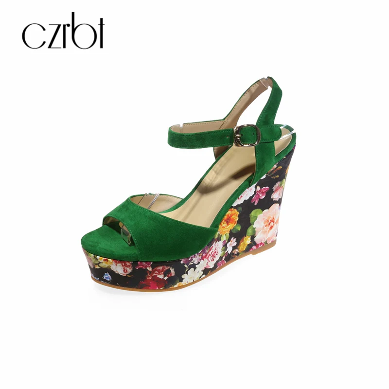 

CZRBT New 2018 Women Sandals Summer Concise Shoes Woman Platform Sandals Women Casual Open Toe Wedges Sandals Women Buckle Shoes