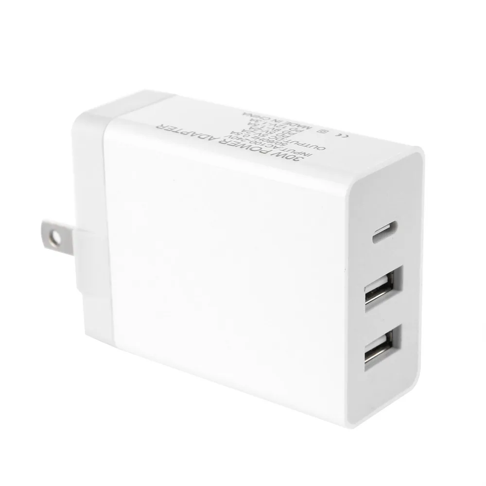 Новинка 2019 зарядное устройство Adapter30W двойной USB Type C настенный PD адаптер питания