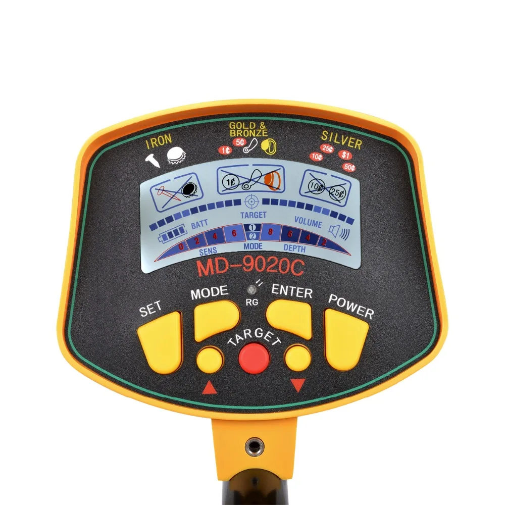 Kopen Professionele Underground Metal Detector MD9020C metalen detector Hoge Gevoeligheid Lcd scherm Schat Goud Hunter Finder Scanner