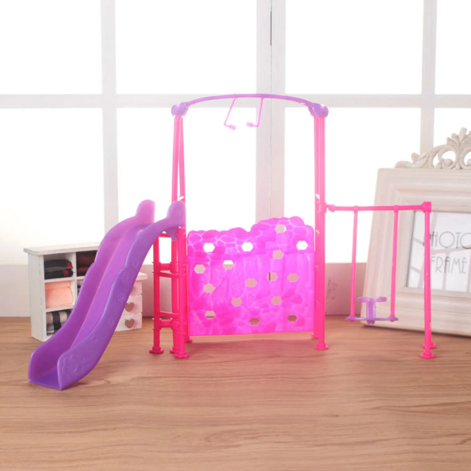 Besegad Funny Playground Toys Doll House Accessories for Barbie Dolls Children Girls Birthday Xmas Gifts Besegad Funny Playground Toys Doll House Accessories for Barbie Dolls Children Girls Birthday Xmas Gifts