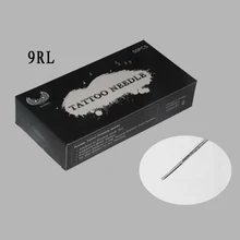 9RL Одноразовые Круглый Liner стерильной стерилизованное татуировки Вышивка Крестом Иглы 50 шт. Популярные Новинки года Постоянный Макияж Вышивка Крестом Иглы agujas tatuaje