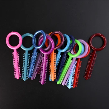 

5 Bags 48 Colors Dental Ligature Tie Orthodontic Elastic Rubber Bands Dental Elastic Dental Orthodontic Materials