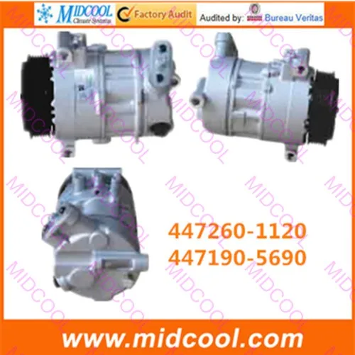 

HIGH QUALITY AUTO AC COMPRESSOR 6SEU16C FOR 447260-1120 447190-5690