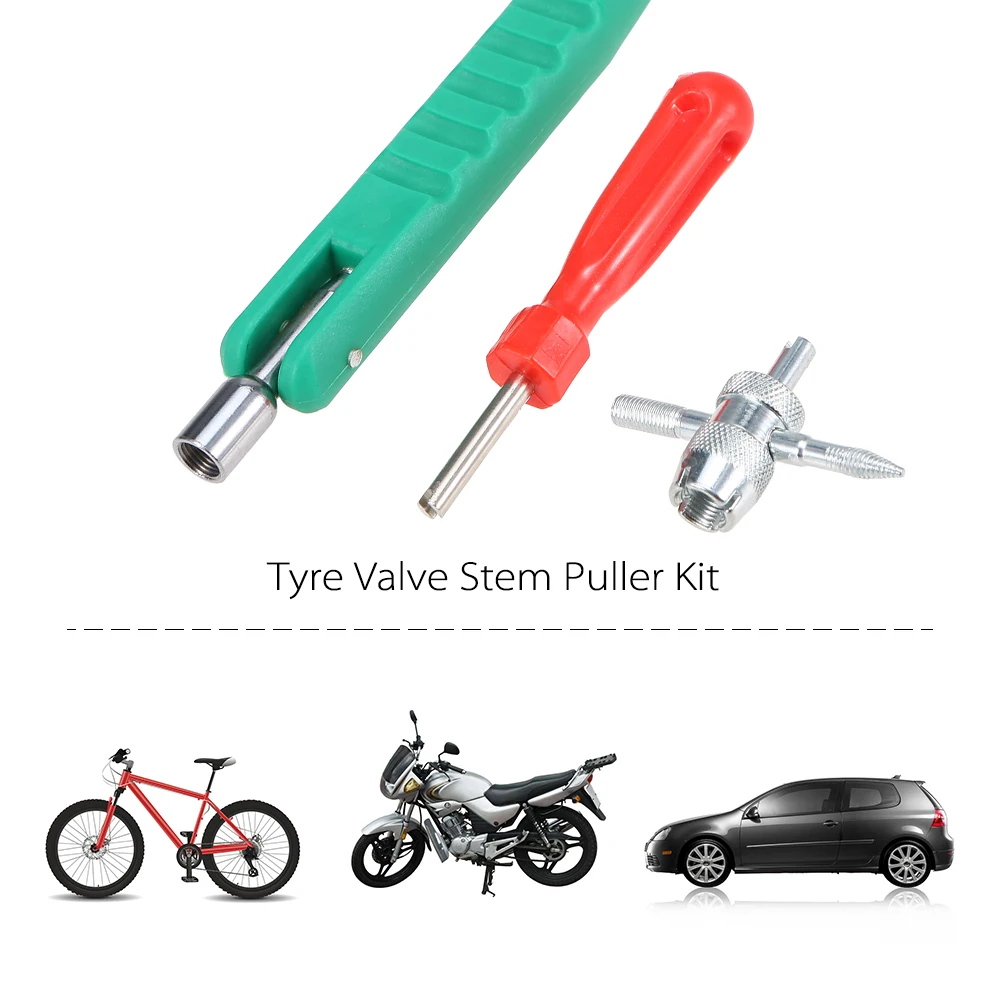 

Car Tyre Valve Stem Puller Core Remover Repair Install Tool Kit 1 Set Tyre Valve Core Repairing Tools Kit for Motorcycle Bicycle